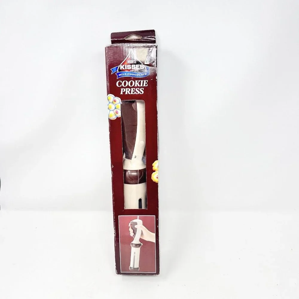 Hershey Kisses 28 Piece Cookie Press 21 Disc 6 Tips - New Damaged‎ Box